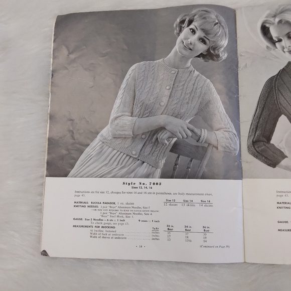 BOOK Vintage 1962 New Hand Knits volume 70, 20 patterns - Picture 12 of 16